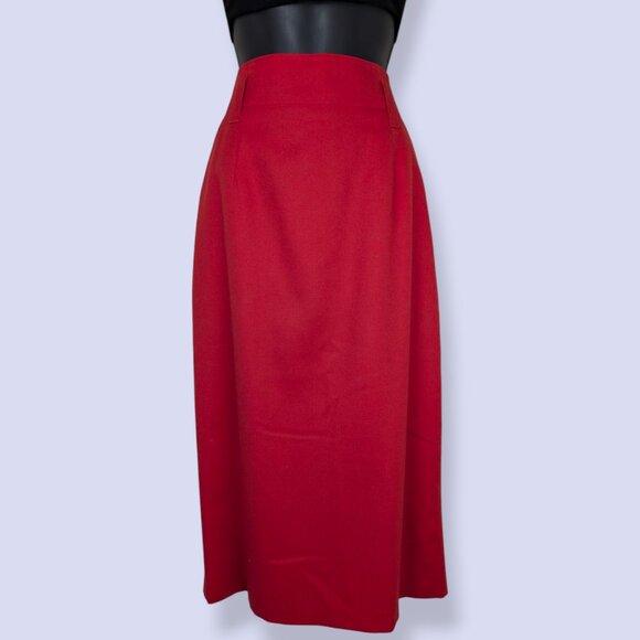 Mondi Red Pencil Skirt - Picture 1 of 10